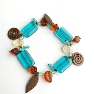LAMPWORK bead handmade bracelet stretch